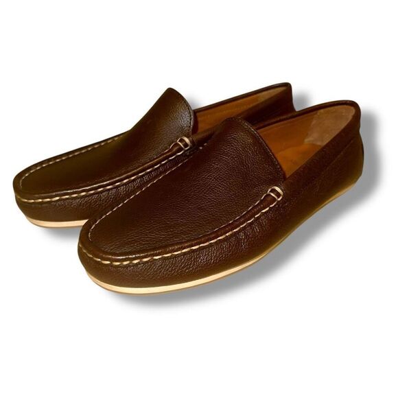 New Allen Edmonds Turner Venetian Loafer in Pebbled Brown Leather Sz 8 - Picture 6 of 10